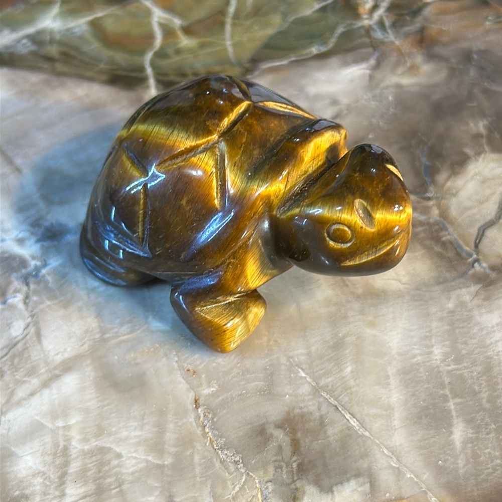 🔥SALE🔥 Tigers Eye Crystal Mini Turtle Carving!
